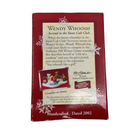 2002 Hallmark Ornament: Wendy Whoosh | QRP4626 | 2nd‎ in Collection - Picture 2 of 6